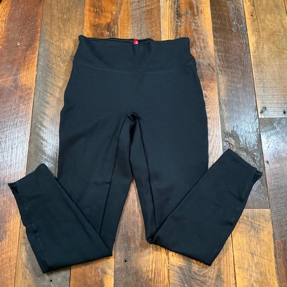Spanx Faux Leather Leggings Black High Rise Shaping Pants Size Small - Picture 2 of 9